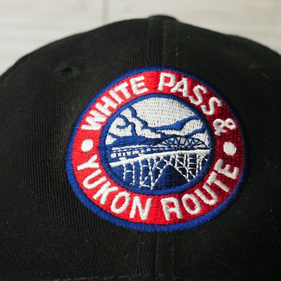 White Pass Yukon Route Skagway Alaska Adjustable Cotton Black Ball Cap Hat 2009 - Picture 6 of 8